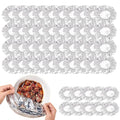Aluminum Foil Food Covers 50 Piece Elastic Oil Resistant Film Reusable Aluminum Foil Heat Shield Lids for Freshness Keeping Zpaxo Default Title
