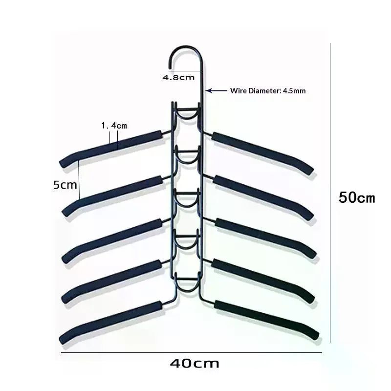 Multi-Tier Hanging Closet Hanger With Hooks Space-Saving Organizer For Closet Coats Shirts Dresses Jackets Hanging Storage Zpaxo