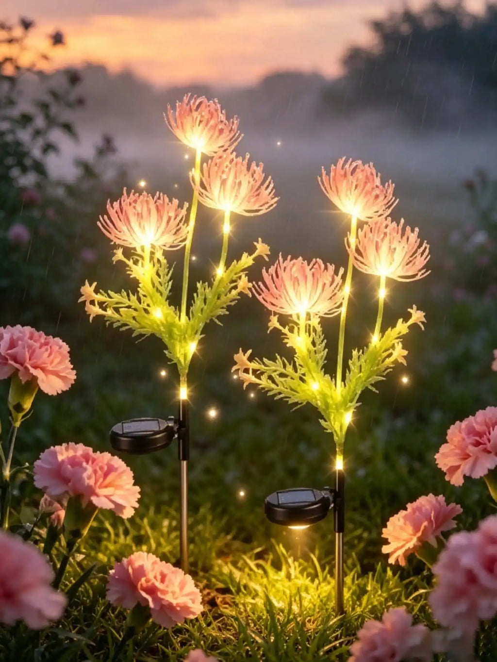 Solar-powered Three-headed Daisy Outdoor Light It Ideal Solar Zpaxo