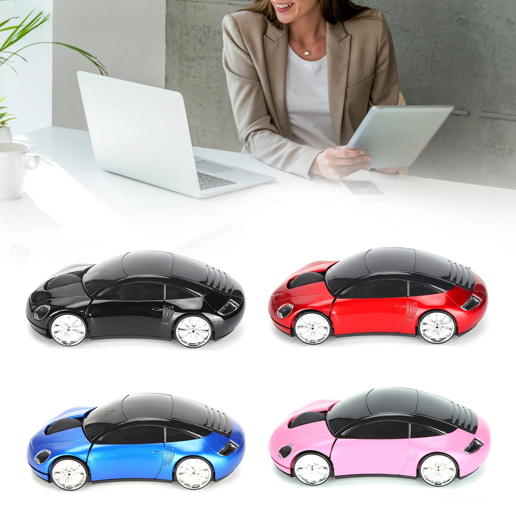 Laptop Mouse Smart Carshaped Portable Cordless USB Receiver Office
