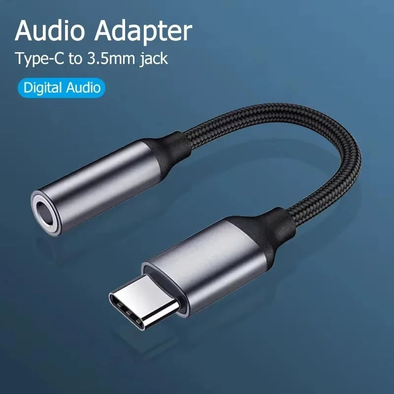 Universal Type-c Converter AUX Audio Cable USB C Jack Cord Car Zpaxo