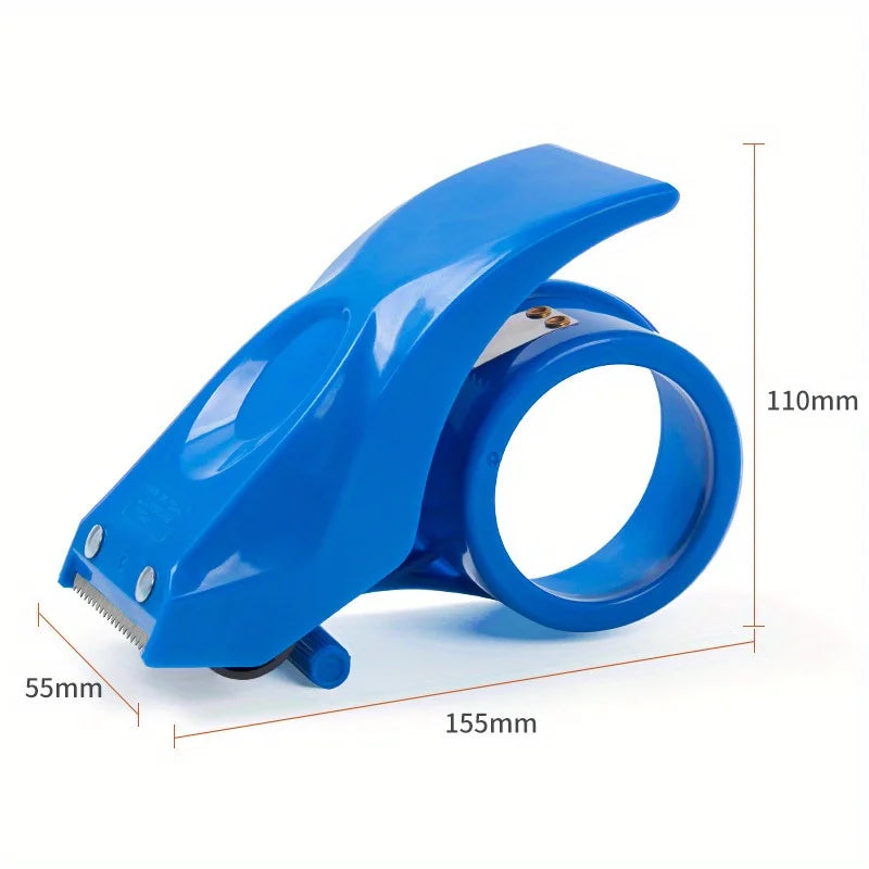 Plastic Sealing Packer Tape Dispenser Packaging Parcel 50mm Width Roller Tape Cutter Sealing Tape Holder Manual Packing Machine Zpaxo Blue