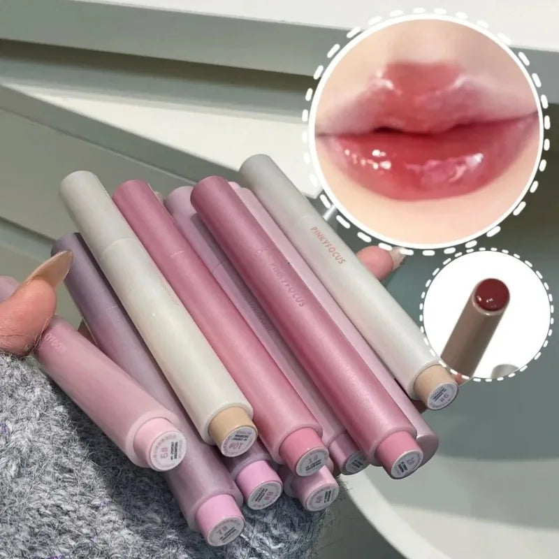 Diamond Glitter Solid Jelly Lip Gloss Pen Moisturizing Mirror Water
