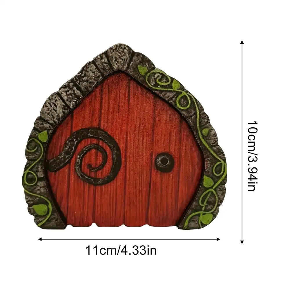 Fairy Door Whimsical Miniature Garden Tree Trunk Ornament Outdoor Zpaxo A