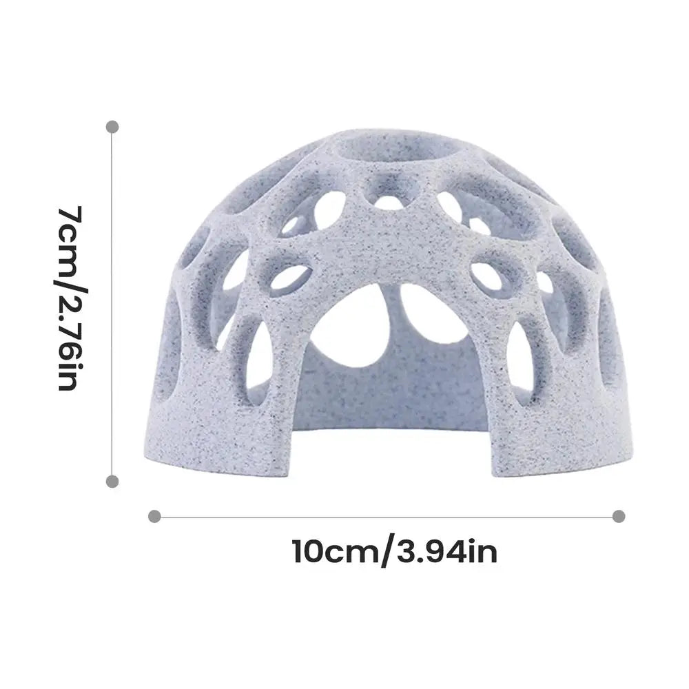 Aquarium Cave Shrimp & Fish Shelter – Marble 3D Hide Decor Aquarium Cave Decor Zpaxo L