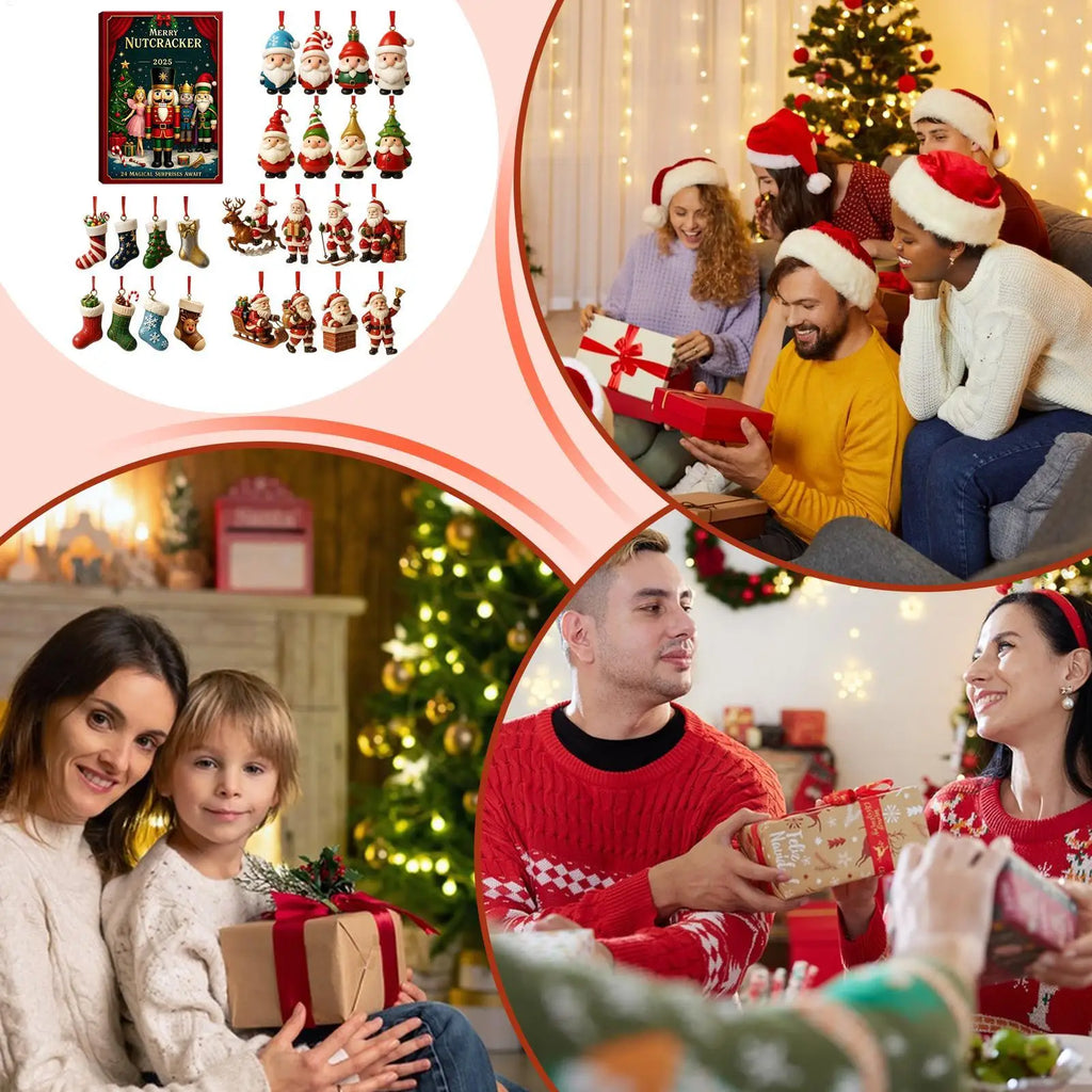 Nutcracker Advent Calendar 2025 24 Days 2D Acrylic Ornament Christmas