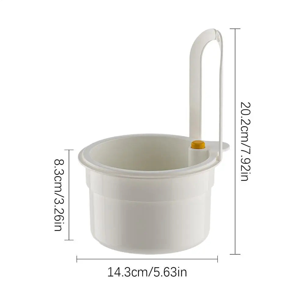 Sink Strainer Basket Press Automatic Dumping Fruit Vegetable Leftover Zpaxo China Mainland White