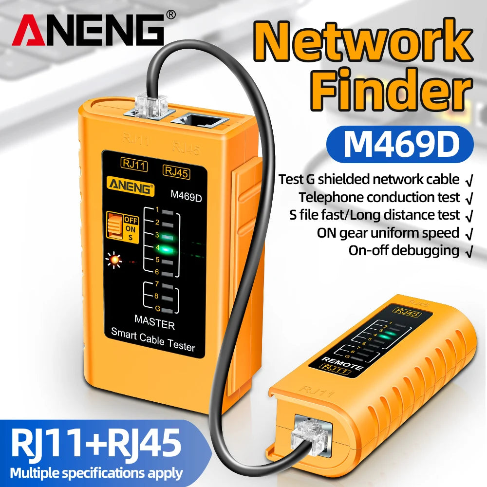 Professional Network Analyzer Tester ANENG M469D Networking Tool
