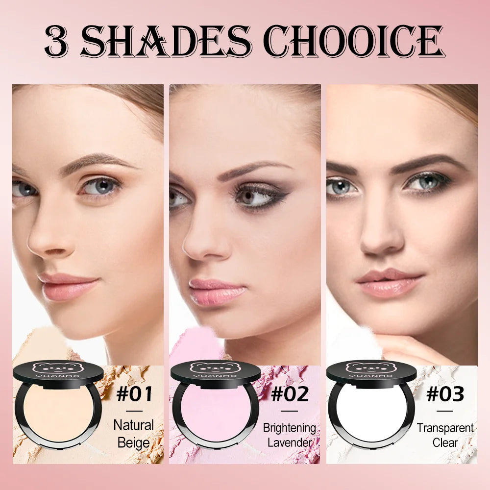 3-Color Setting Powder - Oil Control Loose Powder (Natural Beige/Lavender/Transparent), Long-Lasting Matte Finish Zpaxo