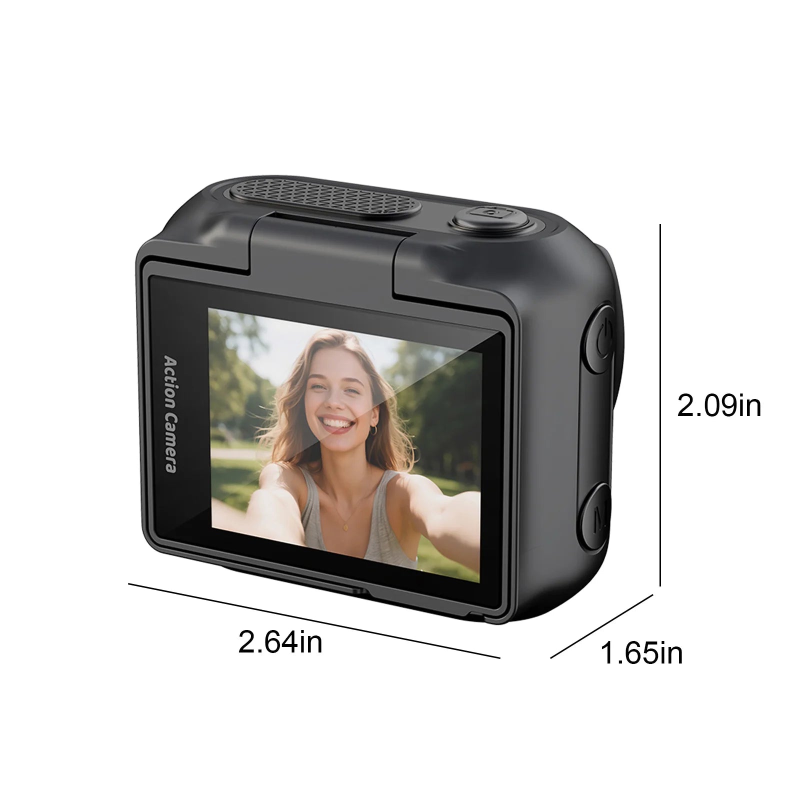 Compact Panoramic Action Camera Flip Screen Wifi Mini Sports Magnetic