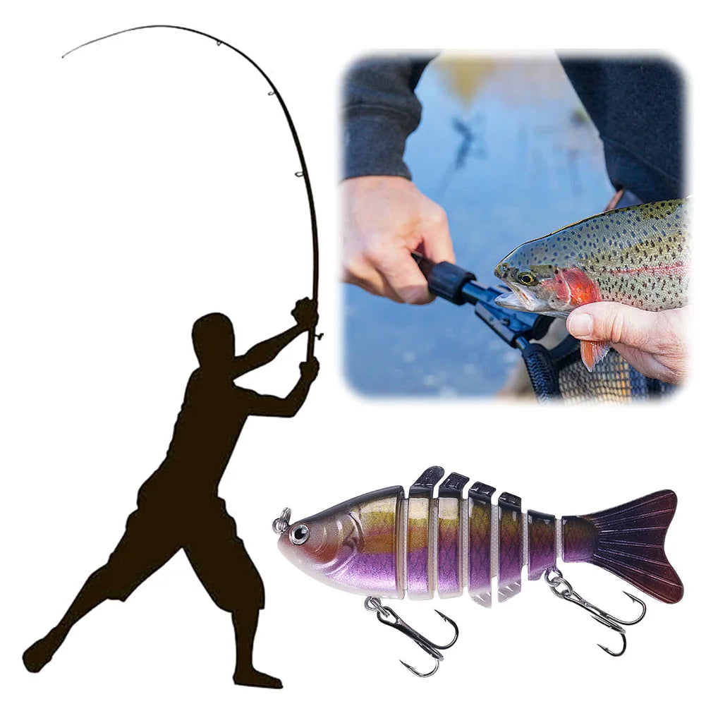 Sinking Wobblers Fishing Lures Lifelike Multi Jointed Swimbait