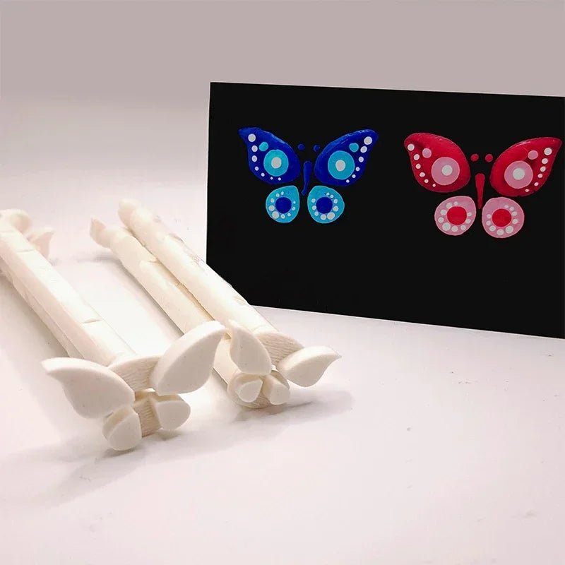 Flower Floral Dotting Tools Set Dot Painting Pen Embossing Tool Art Stamp Pen DIY Graffiti Flowers Butterflies Moon Pattern Zpaxo