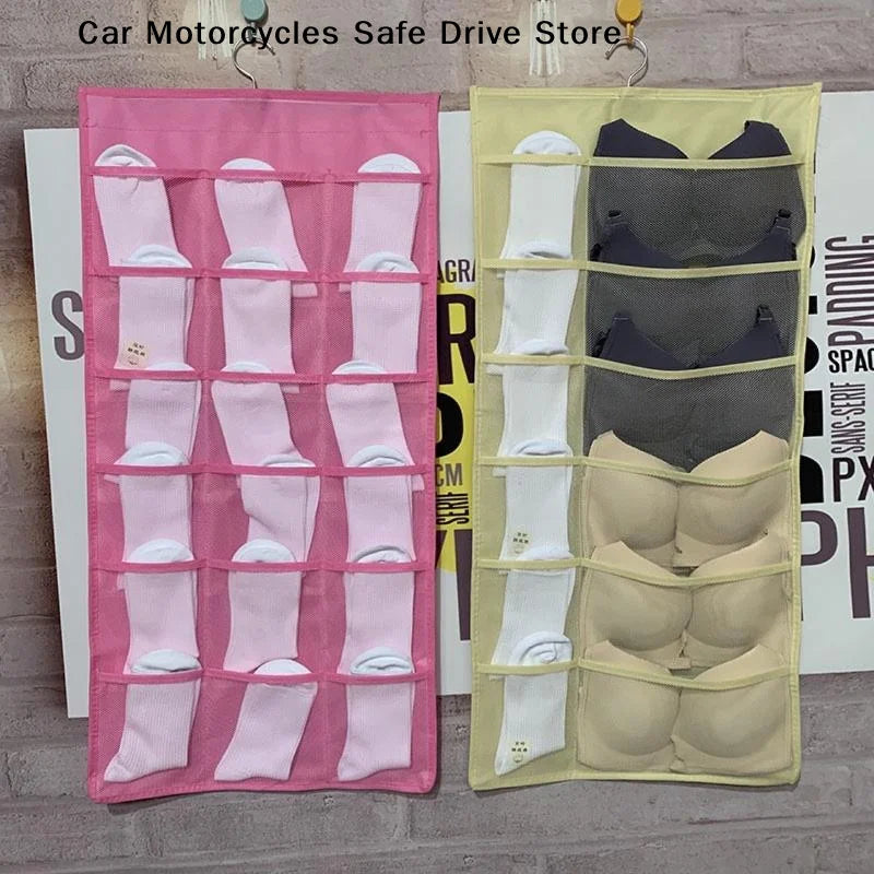 CMDouble Sides Bar Underwear Storage Hanging Bag Dormitory Home