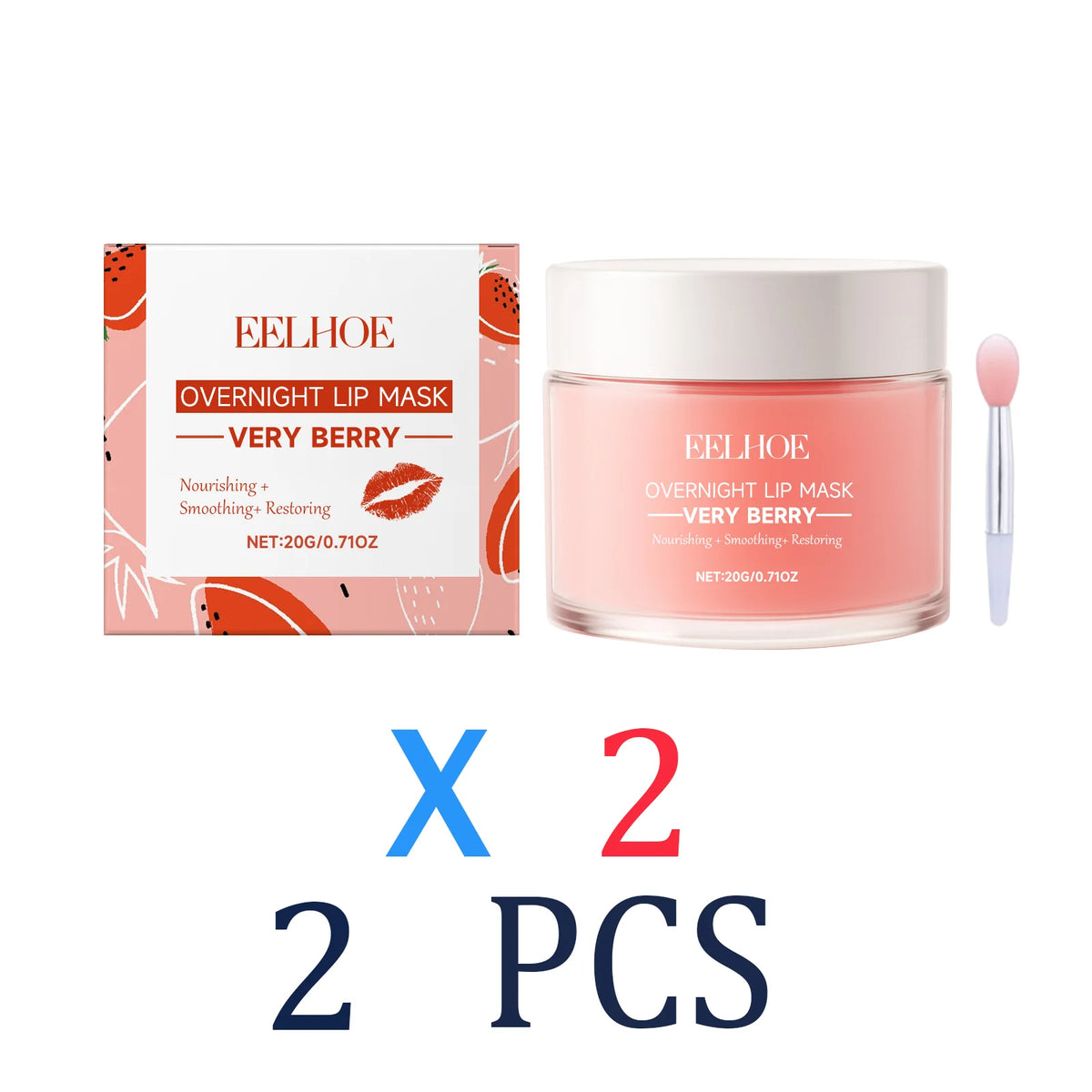 Lip Mask Berry Overnight Lip Sleeping Mask Stuffer Luxurious Lip Care for Dryness & Flaky Skin Moisturizing Without Greasiness Zpaxo 2 Pcs