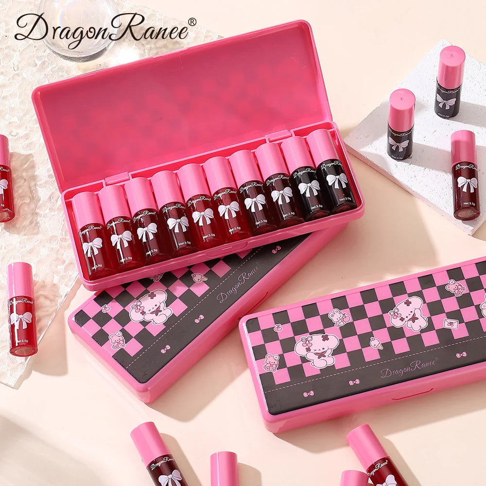 10 pack lip gloss set, easy to color and non fading, moisturizing lip gloss, waterproof and moisturizing lipstick water Zpaxo