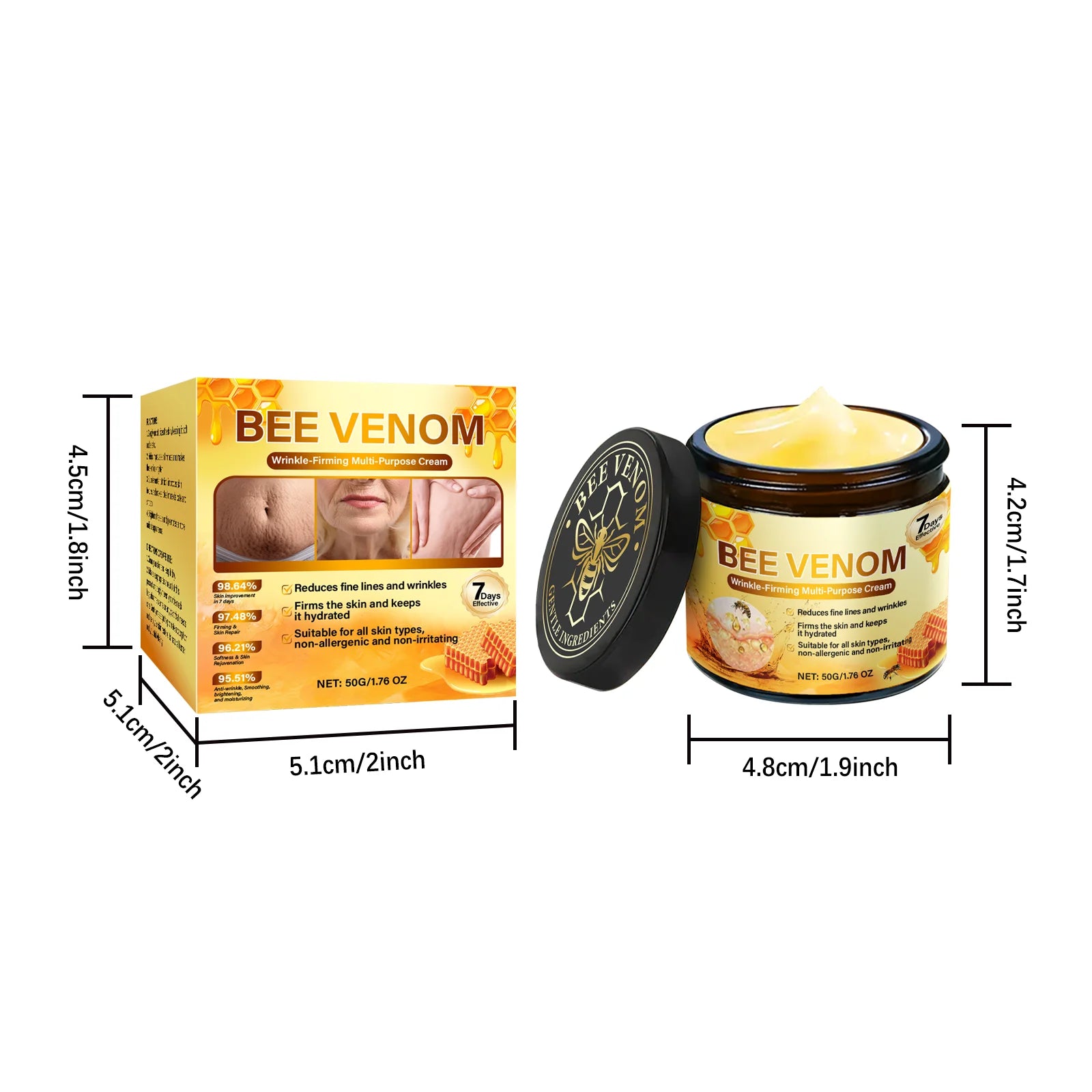 South Moon Bee Venom Firming Cream Anti-Wrinkle Moisturizer Anti-Aging Face Cream Zpaxo 50g Boxed