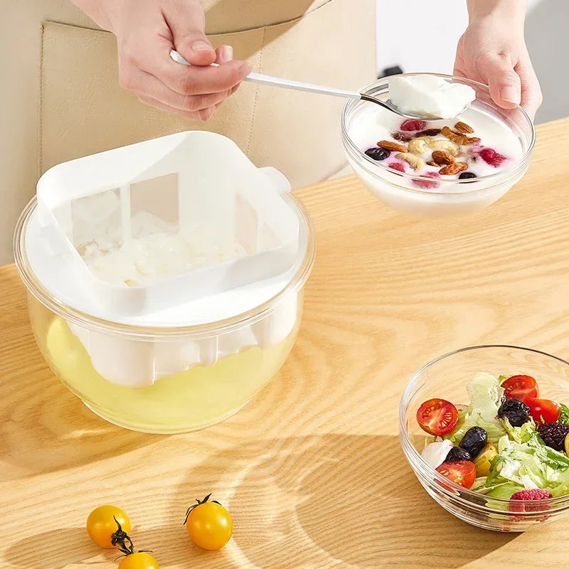 3L Greek Yogurt Strainer & Reusable Cheese Maker | Fine Mesh Yogurt Strainer Zpaxo