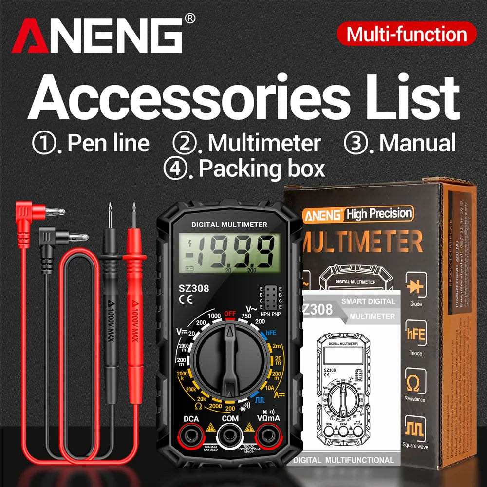 ANENG SZ308 High-precision Multi-function Voltage Current Resistance