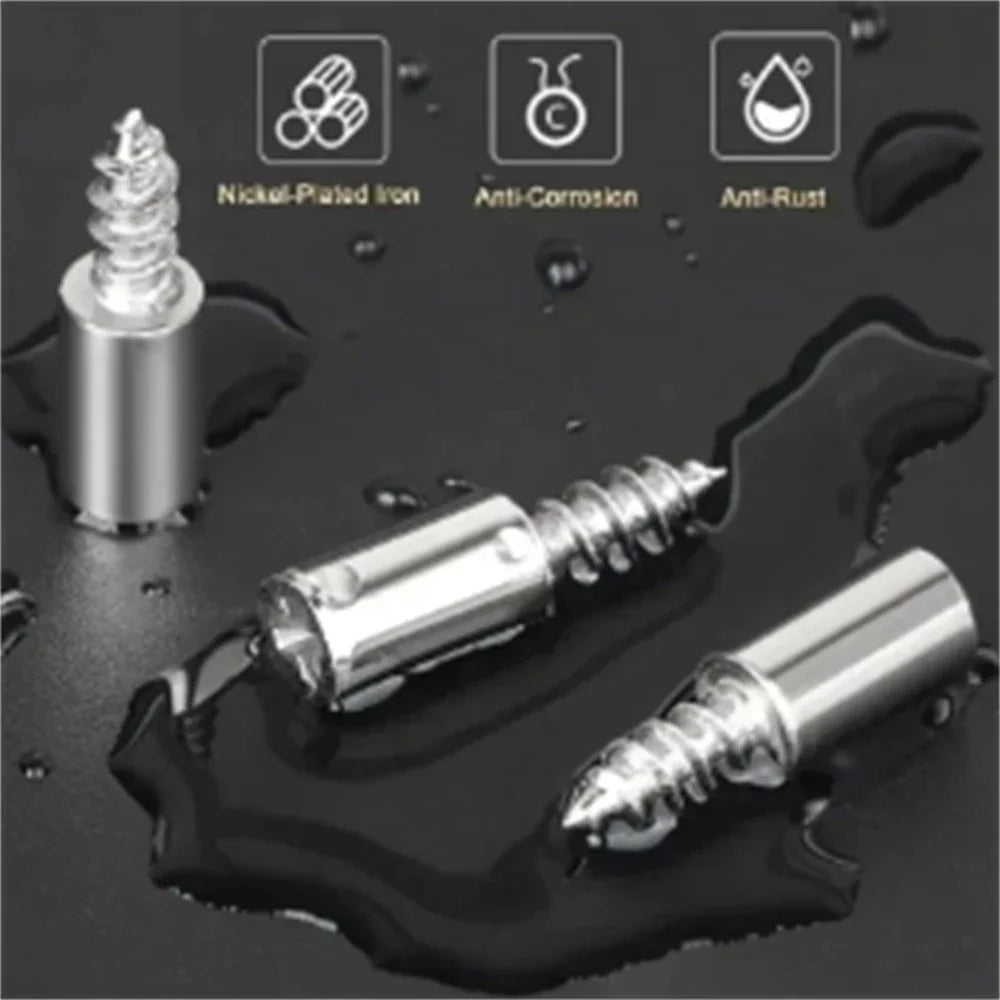 50/10PCS Self Tapping Screw Layer Plate Holder Wardrobe Septum Brackets Fixed Screw Shelf Support Pegs with Non-Slip Sleeve Zpaxo
