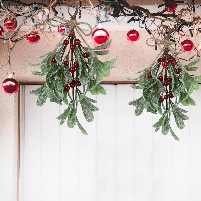 Simulated Mistletoe Branch Christmas Greenery Floral Stems Branches
