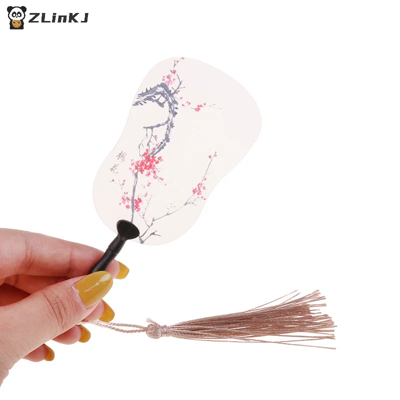 ▶2Pcs 1:12 Dollhouse Miniture Simulation palm-leaf fan Model Toy Home Decoration Accessories Zpaxo