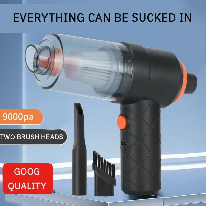 Portable Cordless Handheld Car Vacuum Cleaner Dual Use Blowing & Suction with Multi-Nozzles for Car Home Pet Office Zpaxo