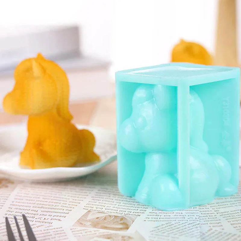 1Pcs Silicone Horse Mousse Mold Horse Year Chinese New Year Zodiac Milk Jelly Cake Dessert Baking Mold Food-Grade Heat-Resistant Zpaxo