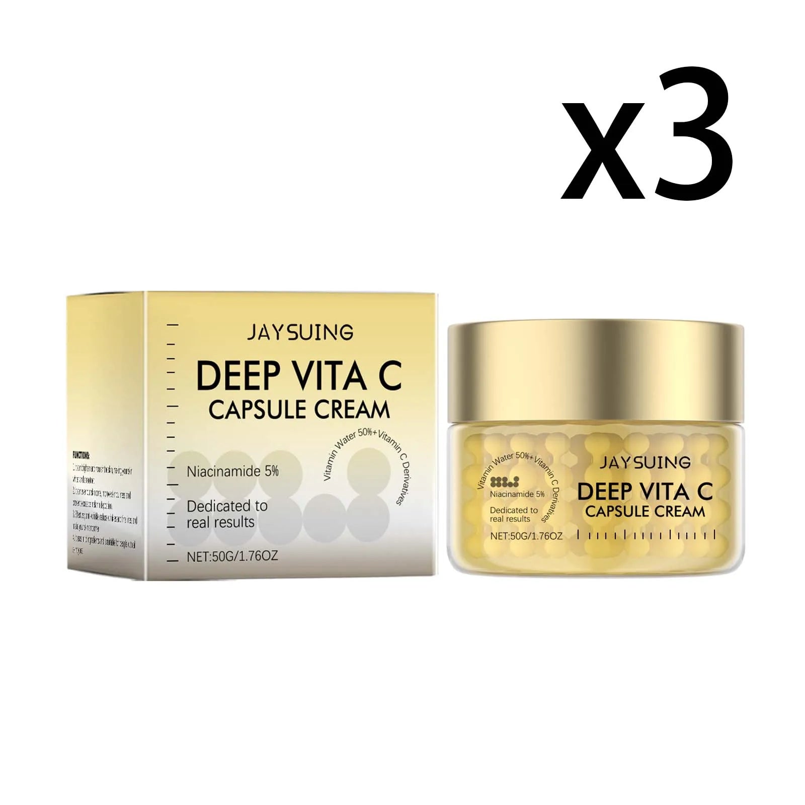 Vitamin C Gold Capsule Face Cream – Brighten & Hydrate 50g Brightening Face Cream Zpaxo 3x50g 50g