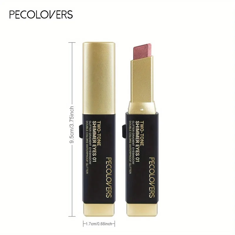 Dual-Tone Pearlescent Eyeshadow Sticks - Long-Lasting, Waterproof, with Vibrant Colorfastness - Perfect Gift for Valentine'S Day Zpaxo