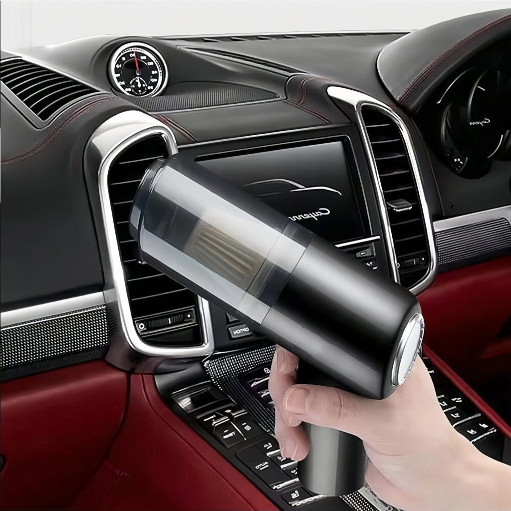 Mini Handheld Car Vacuum Cleaner, Wireless Charging, High Power, Dual Suction & Blower for Car Interior Cleaning Zpaxo