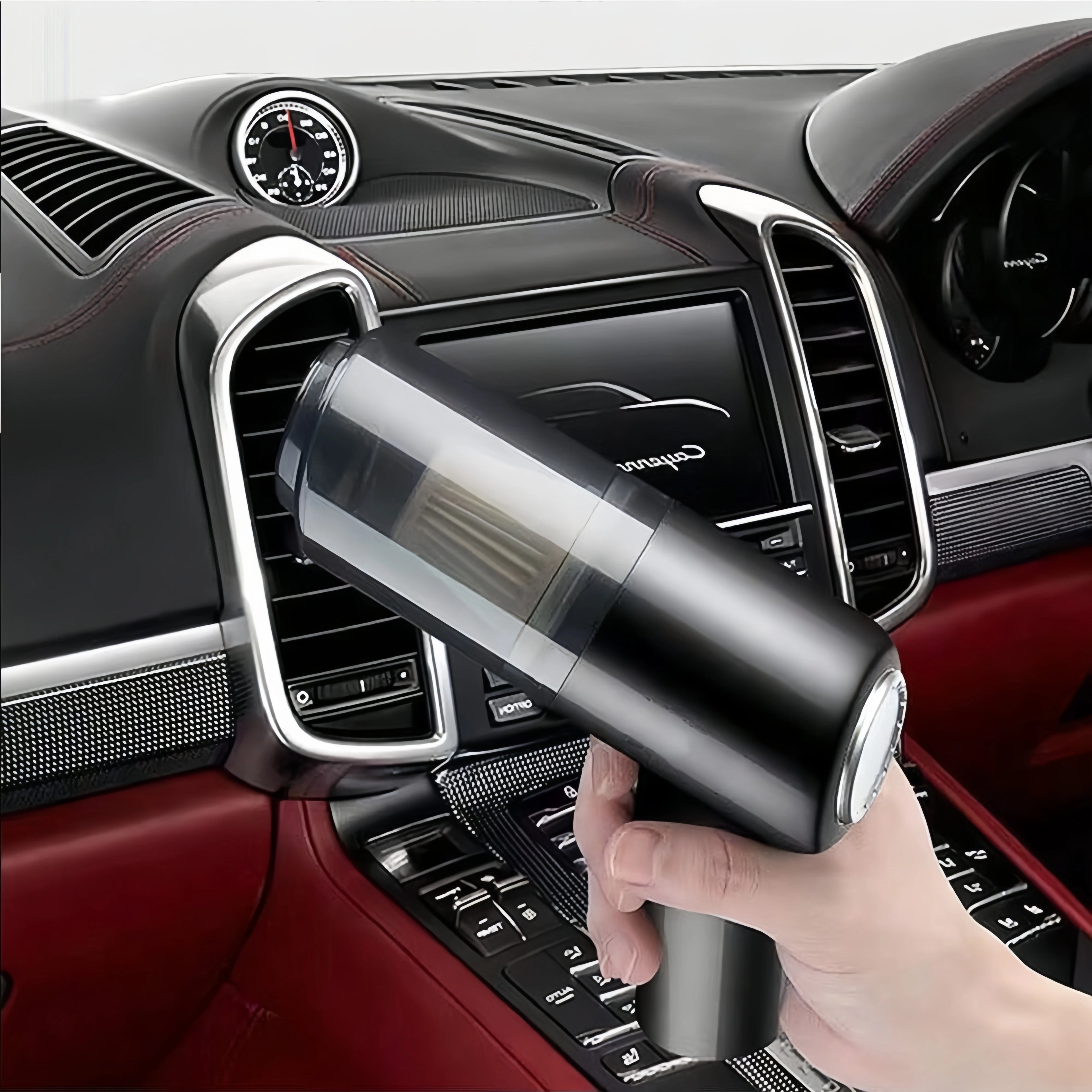 Mini Handheld Car Vacuum Cleaner, Wireless Charging, High Power, Dual Suction & Blower for Car Interior Cleaning Zpaxo