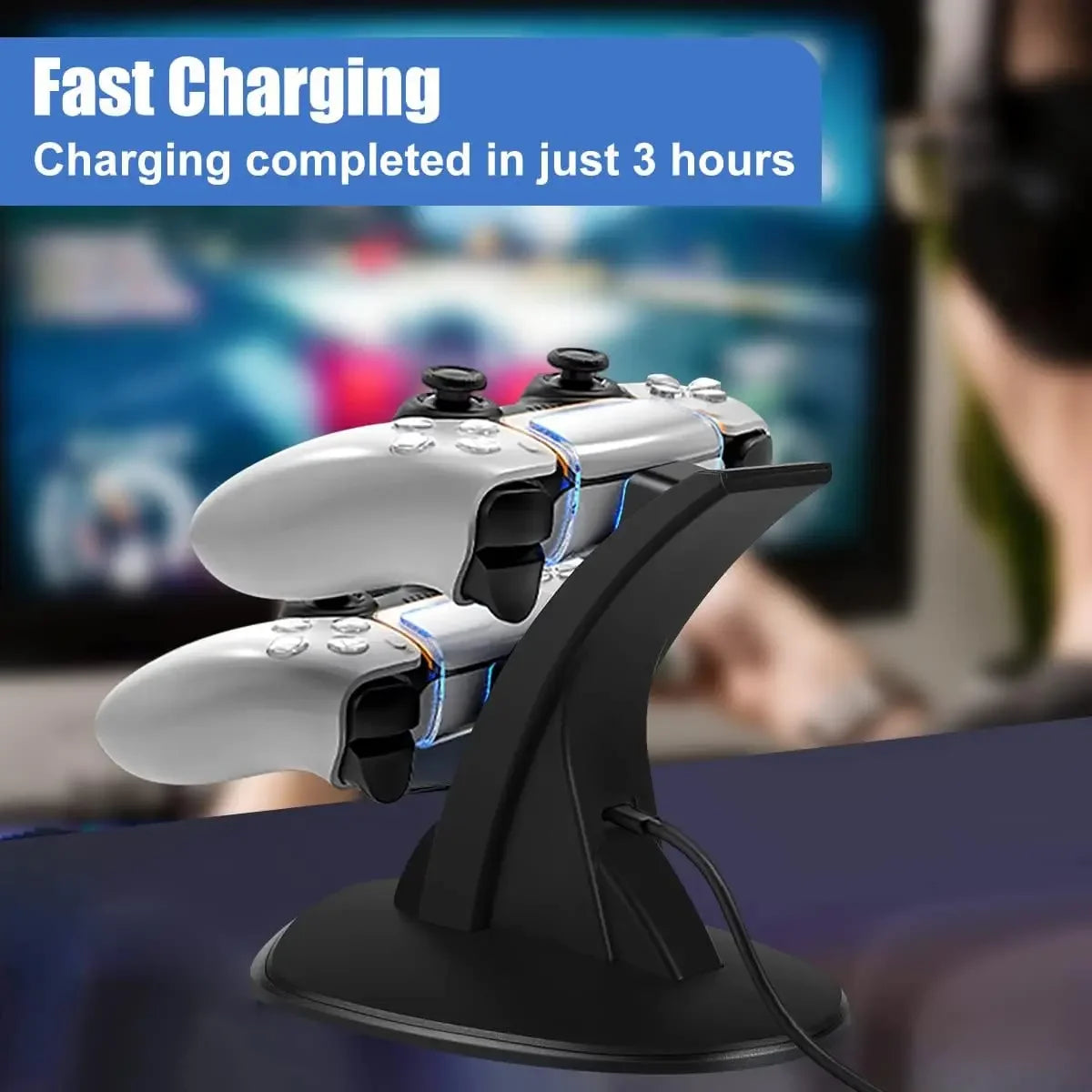 PS5 Controller Type-c Dual Sense Charging Station Dock Charger Stand Zpaxo
