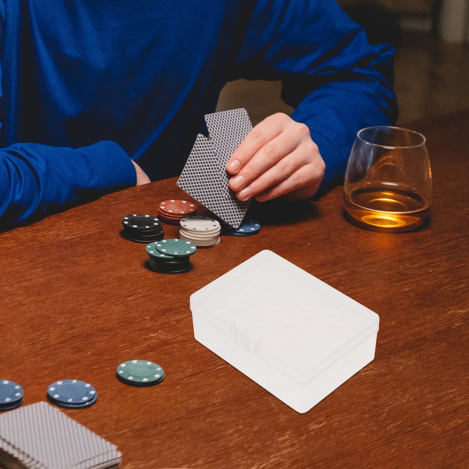 Smooth Surface Transparent Card Storage Container Box Playing Cards