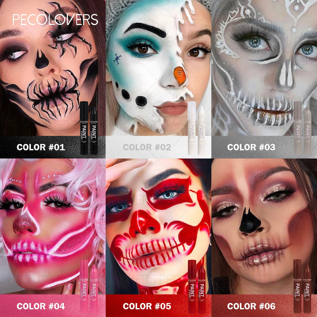 1Pc Body Painting color pen, Halloween Makeup Pen, Cream Like, Waterproof, Easy to Color, Carnival/Mardi Gras/Masquerade Zpaxo
