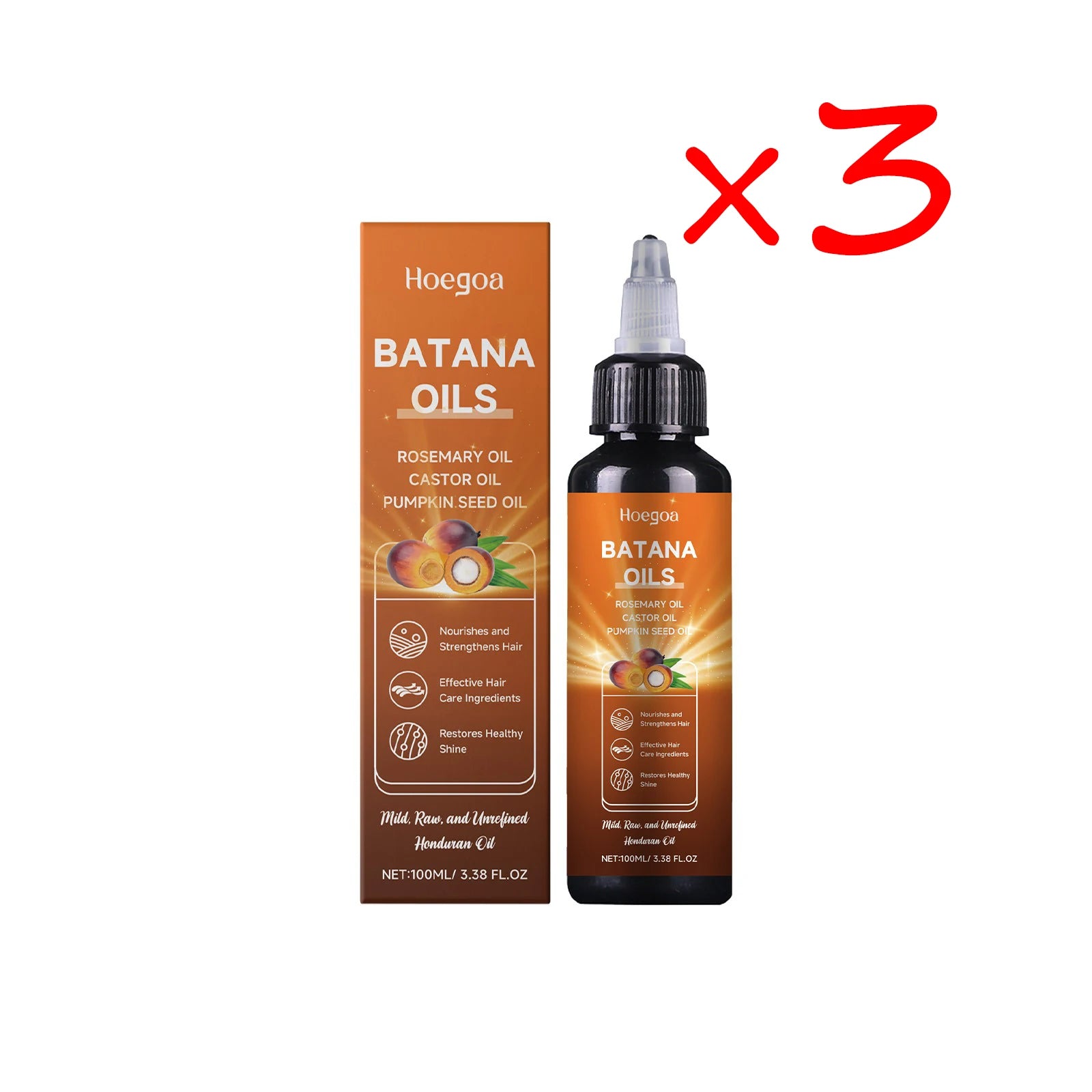 Batana Rosemary Hair Growth Oil – Scalp Care & Anti-Hair Loss Hair Growth Oil Zpaxo 300ml boxed