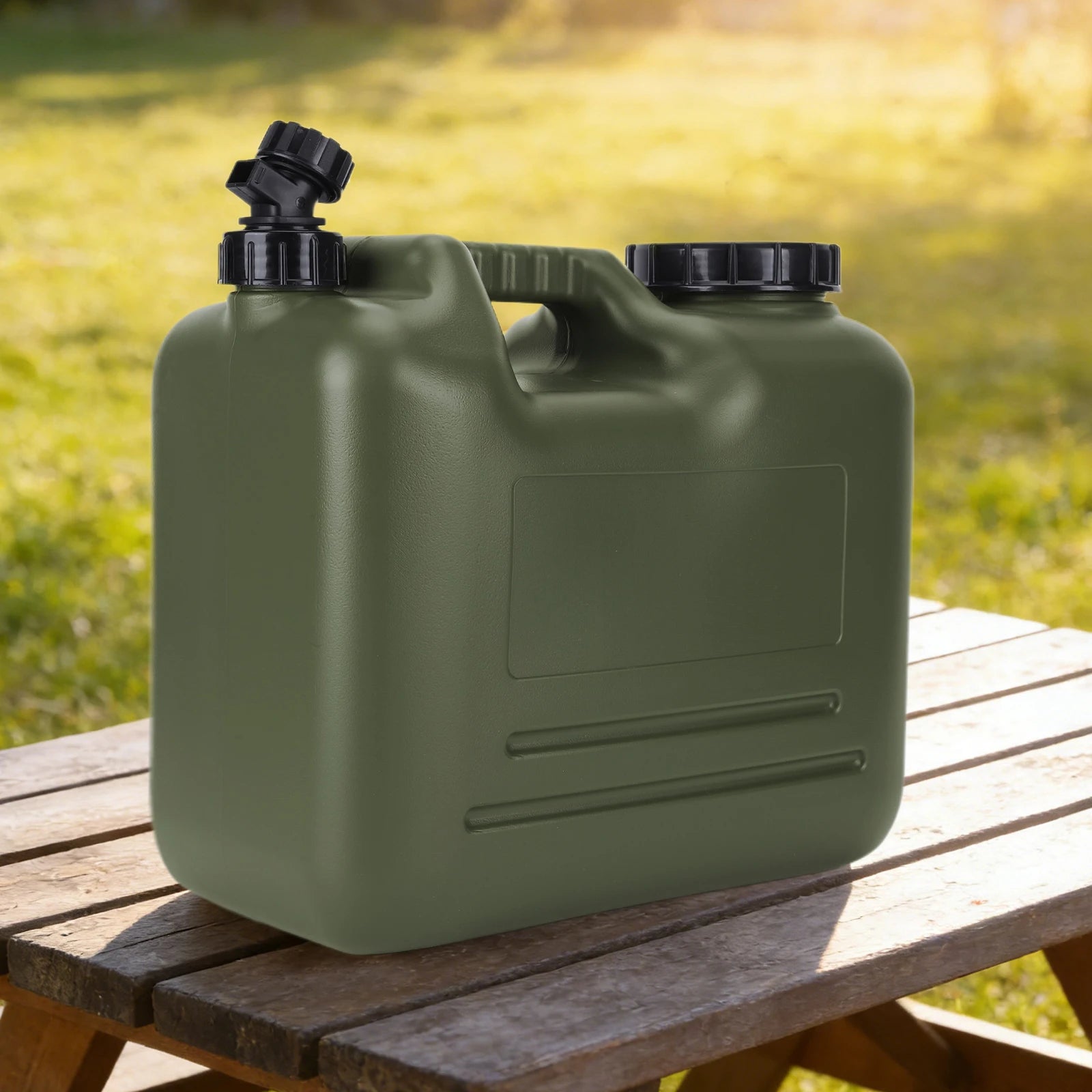Portable Water Jug W Wide Filler Opening Emergency Storage Tank
