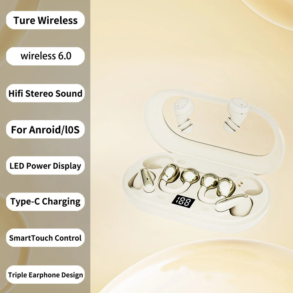 KEBIDUMEI 2 Pairs Earbuds Bluetooth Ear Twin Earphone HIFI Stereo