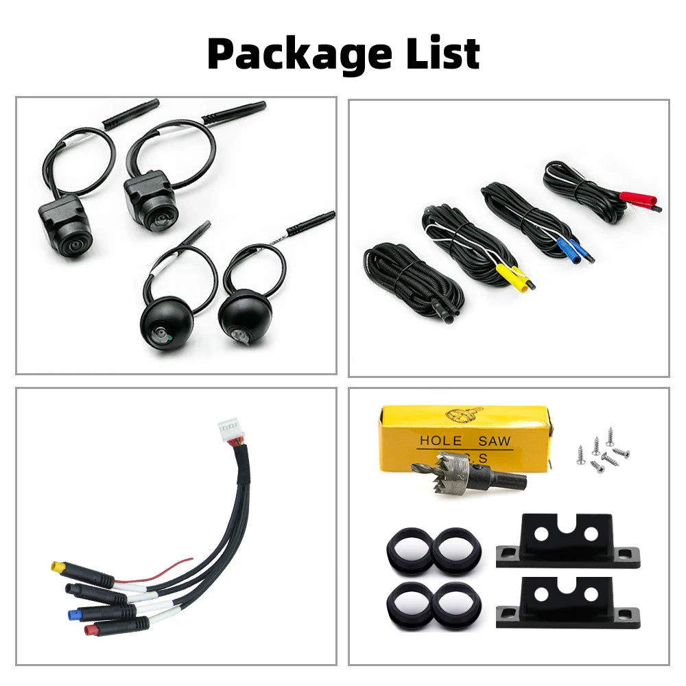 360 Panoramic Camera HD Rear Front Left Right Accessories Car Android