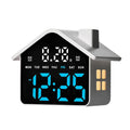 Led House Shaped Digital Alarm Clock Simple Electronic Small Night