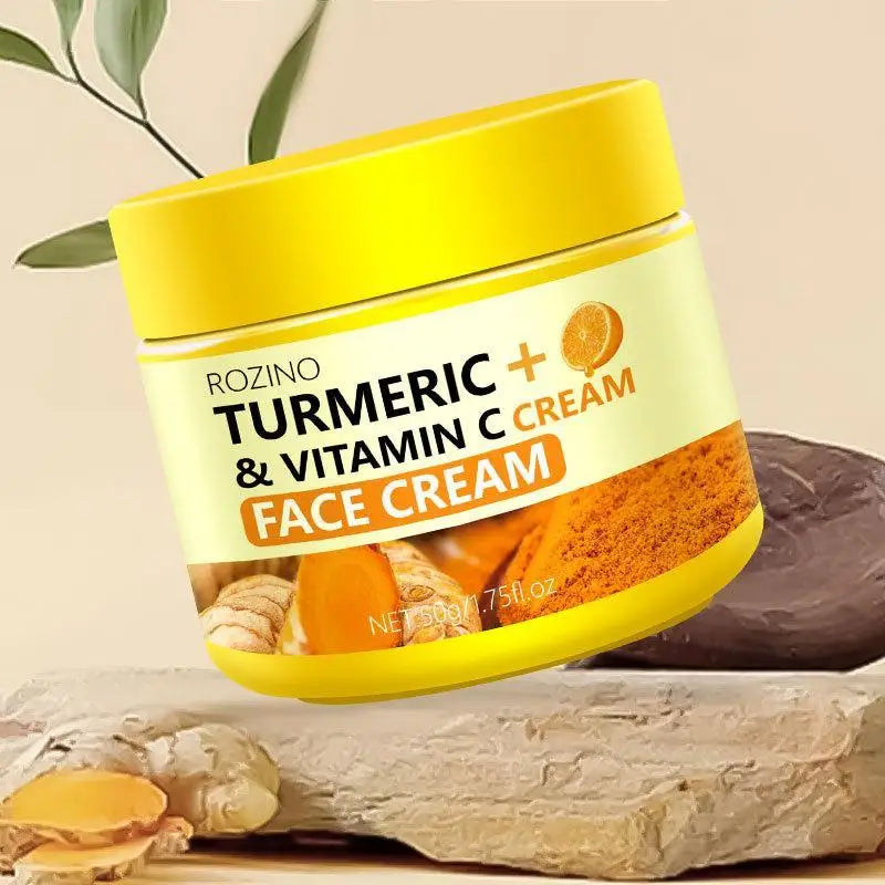 Turmeric VC Face Cream Firming Moisturizes Skin Leaving Skin Fresh Non Greasy Smooth Firm Soft Elastic Energetic Zpaxo