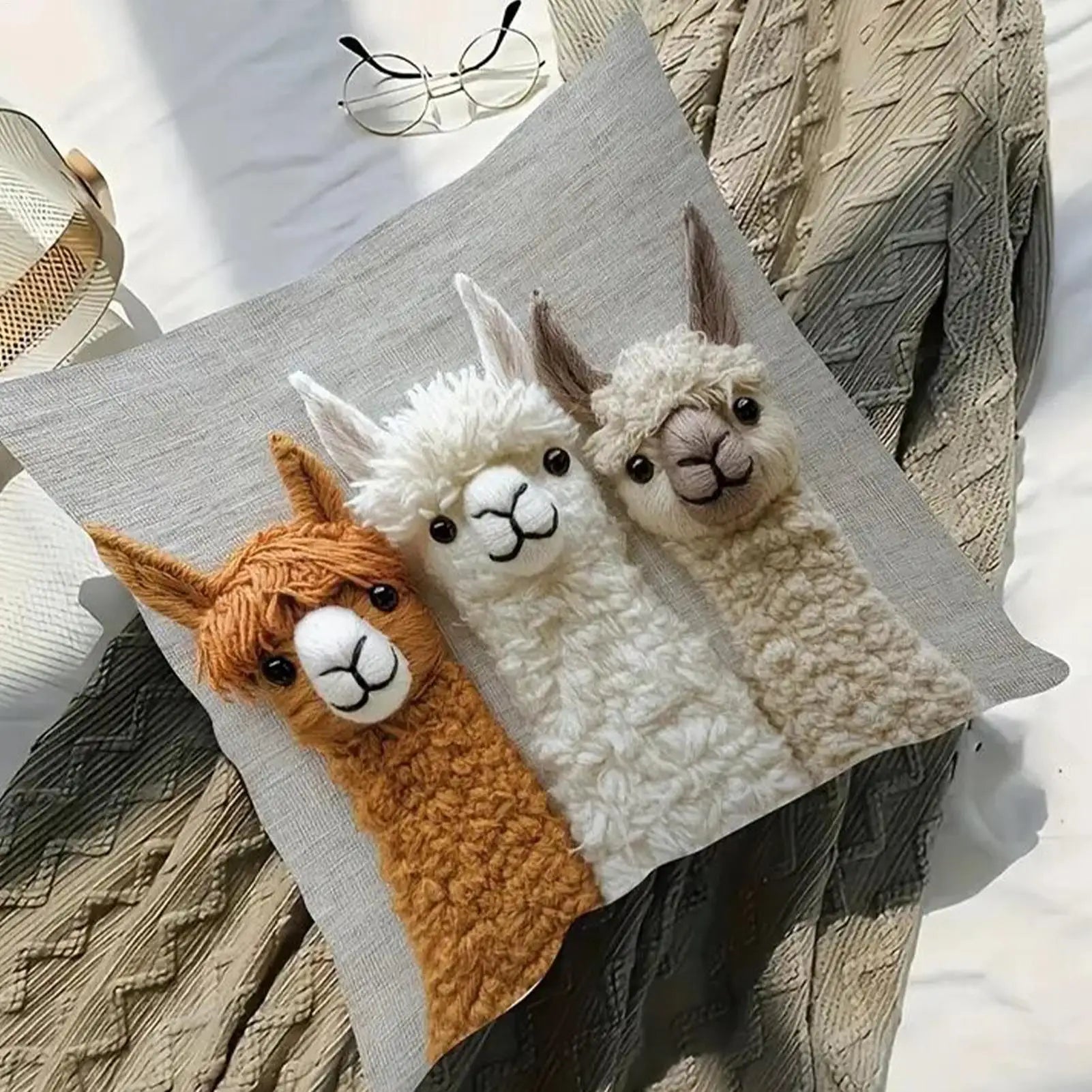 Cute Alpaca Pillow Cover – Soft Cushion Cover for Sofa & Home Decorative Pillow Cover Zpaxo
