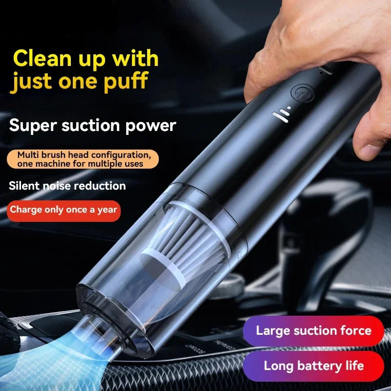 Portable Car Vacuum Cleaner Powerful Suction Cordless Electric Smart Zpaxo