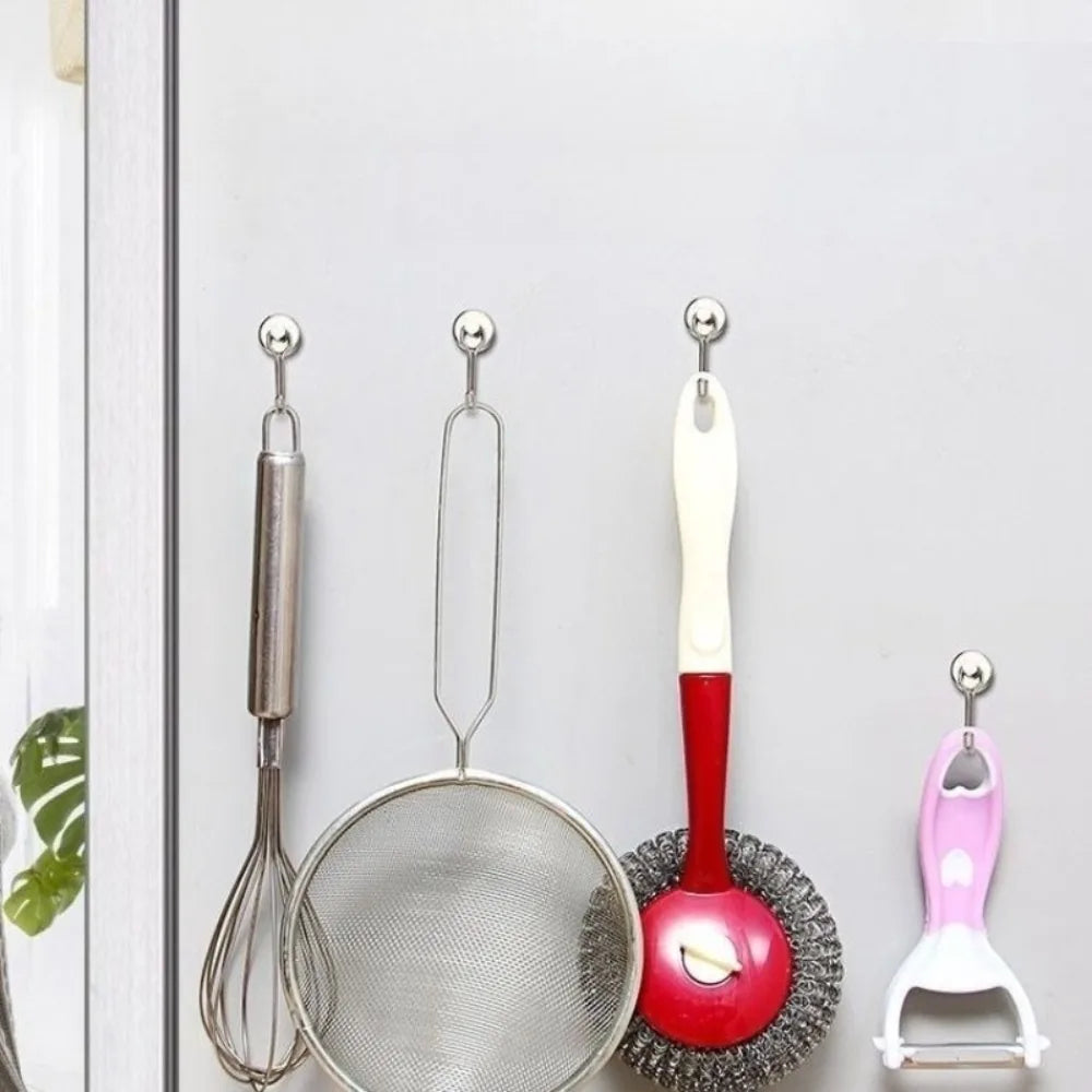 Heavy-duty Magnetic Hooks Multi-purpose Round Hanger Door Fridge No