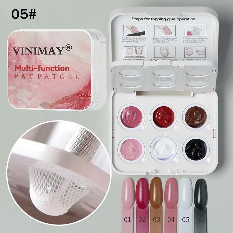 6 Colors Cushion Gradient Painting Gel Colorful Ombre Patting Polish Zpaxo 05