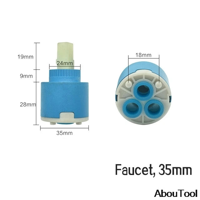 Bathroom Replacement Faucet Handle Chrome Plated Taps Accessories Zpaxo 35mm valve core