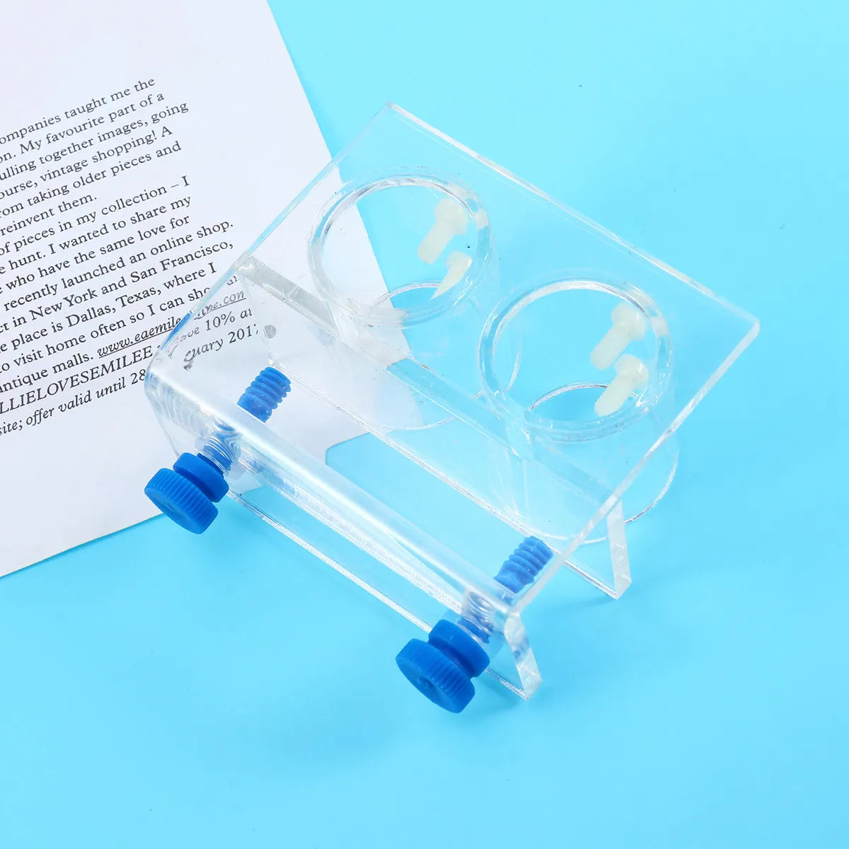 Premium Acrylic Double Ended Fish Water Pipe Flexible Fixed Support