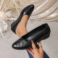 Spring Autumn Women's Solid Comfortable Pointed Closed Toe Single Zpaxo black 37