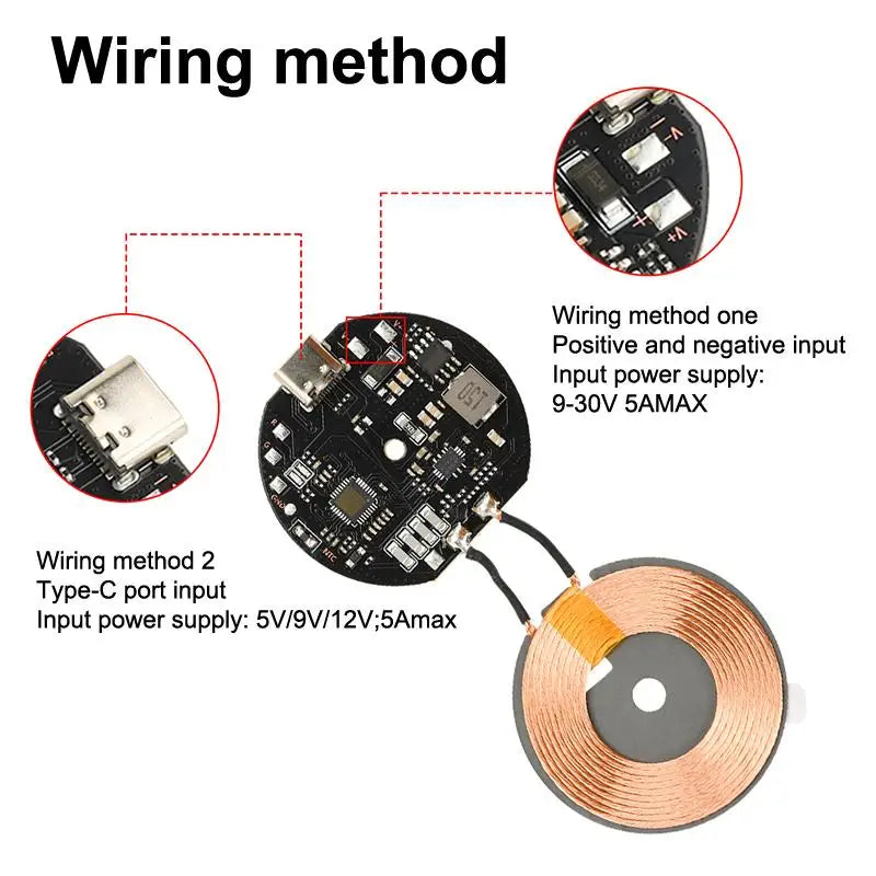 20W Car Wireless Charging Module – 12V/24V Quick Charge