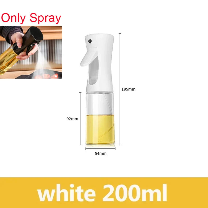 2in1 500ml Plastic kitchen oil sprayer Spray Oil Olive spray bottle for oil Dispenser BBQ Baking Roasting Picnic Kitchen Tool Zpaxo spray white 200ml