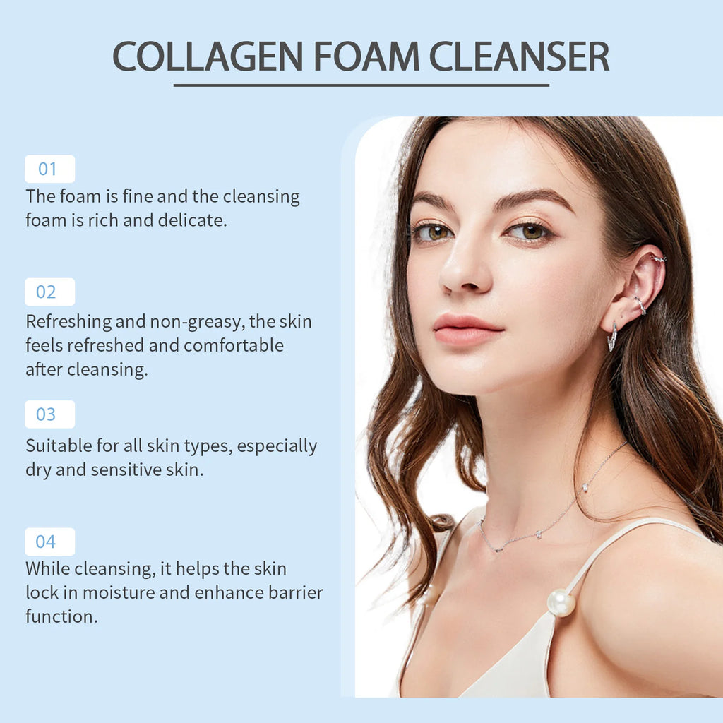 Hoygi Collagen Foam Facial Cleanser – Deep Clean & Moisturizing Foam Facial Cleanser Zpaxo